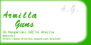armilla guns business card